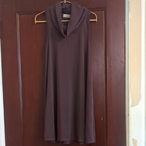 Cowl Neck Sleeveless Burgandy Dress
